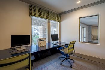 Business center at the tribute apartments in raleigh, nc 27612